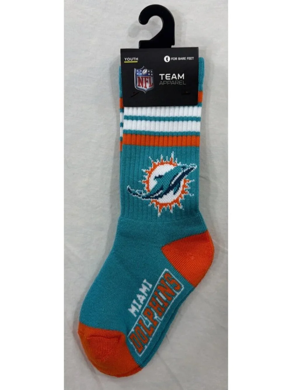 Youth NFL Team Apparel Miami Dolphins Socks NWT